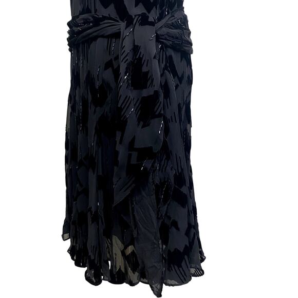 Nine West Silk Velvet Beaded Gothic Whimsygoth Dark Fairy Dress - Picture 7 of 13